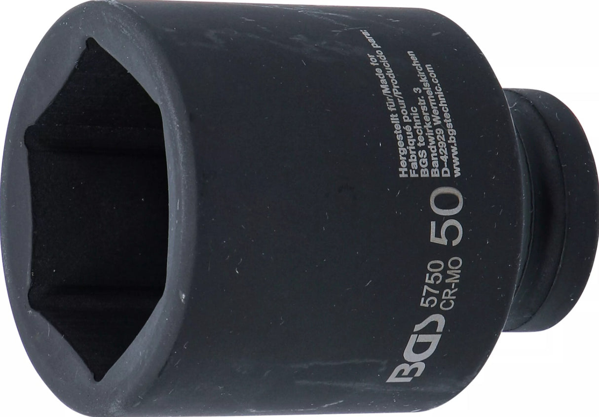 IMPACT SOCKET HEXAGON, DEEP | 20 MM (3/4") DRIVE | 50 MM (5750)