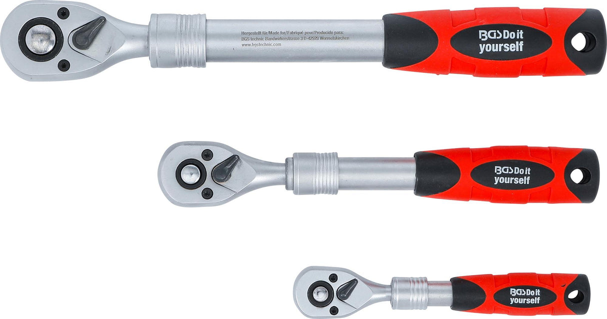 Räikkäavainsarja | teleskoopin | 6,3 mm (1/4") / 10 mm (3/8") / 12,5 mm (1/2") | 3 kpl (72113)