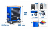 TOOL CABINET ON WHEELS | WITH TOOLS | 7 DRAWERS | 263 PCS (6066)