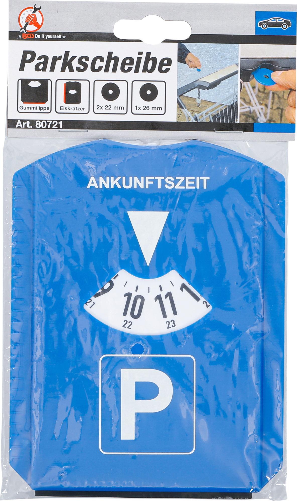 PARKING DISK | WITH ICE SCRAPER / RUBBER LIP (80721)
