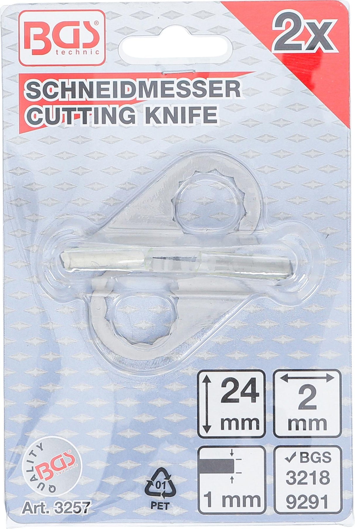 CUTTING KNIFE, HALF ROUND | FOR BGS 3218, 9291 | 2 X 24 MM | 2 PCS. (3257)