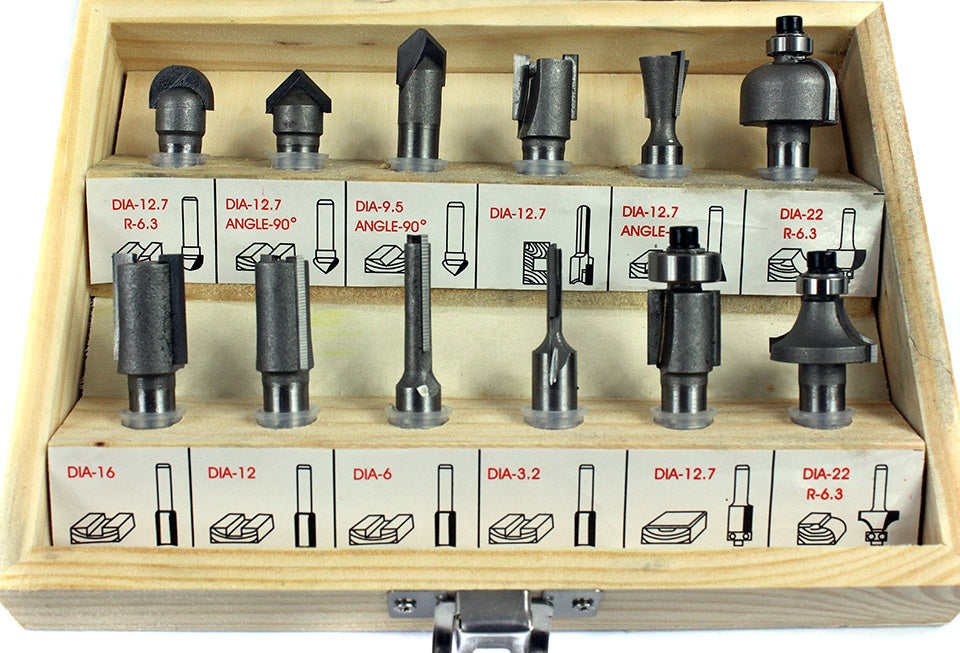 WOOD ROUTER BIT SET | 12 PCS. (22549V)