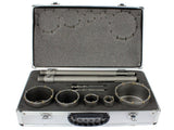 HOLE SAW SET WITH LONG ADAPTERS SDS PLUS | 30-100 MM | 9 PCS. (ES20449)