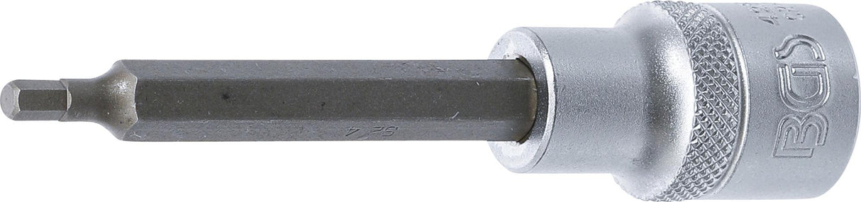 BIT SOCKET | LENGTH 100 MM | 12.5 MM (1/2") DRIVE | INTERNAL HEXAGON 4 MM (4259)