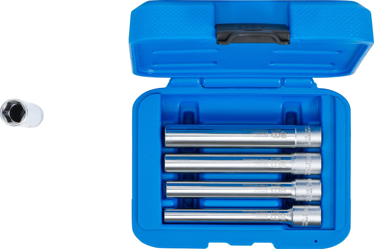 SOCKET SET, HEXAGON, EXTRA DEEP | 10 MM (3/8 ") DRIVE | SW 8 - 14 MM | 5 PCS. (9863)