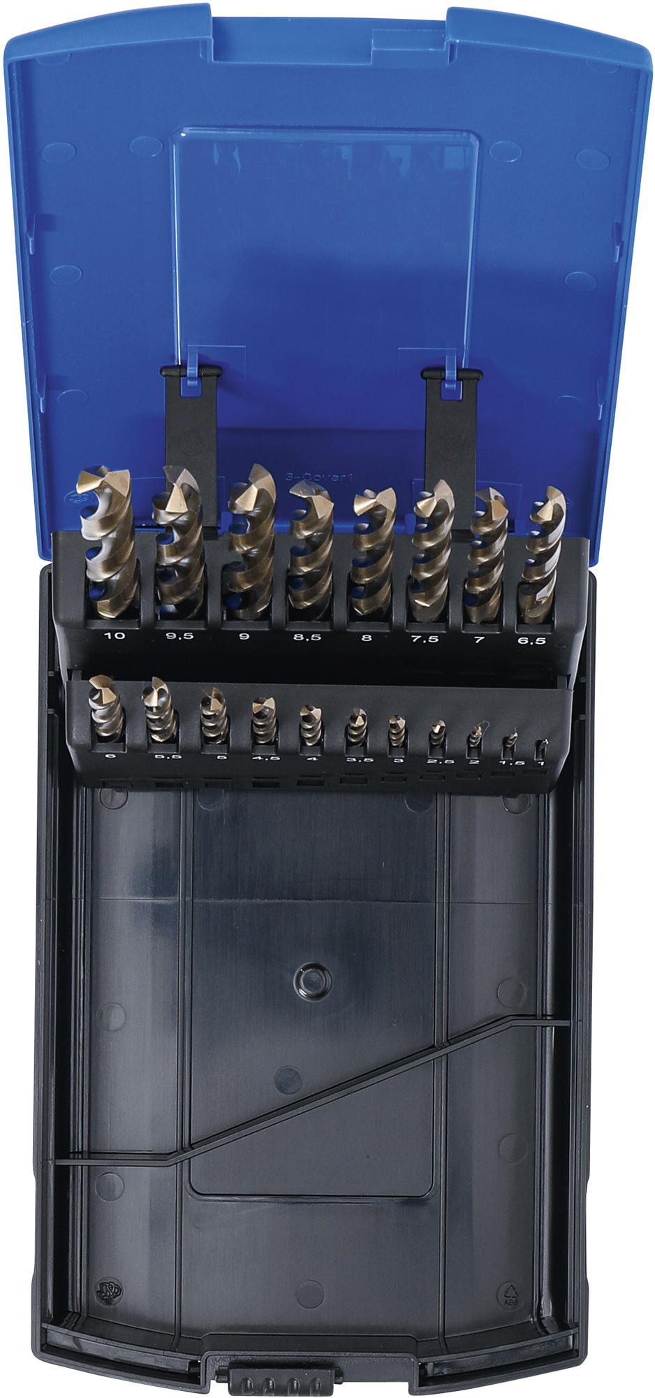 TWIST DRILL SET | HSS-G M35 COBALT STEEL | 1 - 10 MM | 19 PCS. (9297)