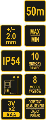 LASER DISTANCE METER 50 M (81791)