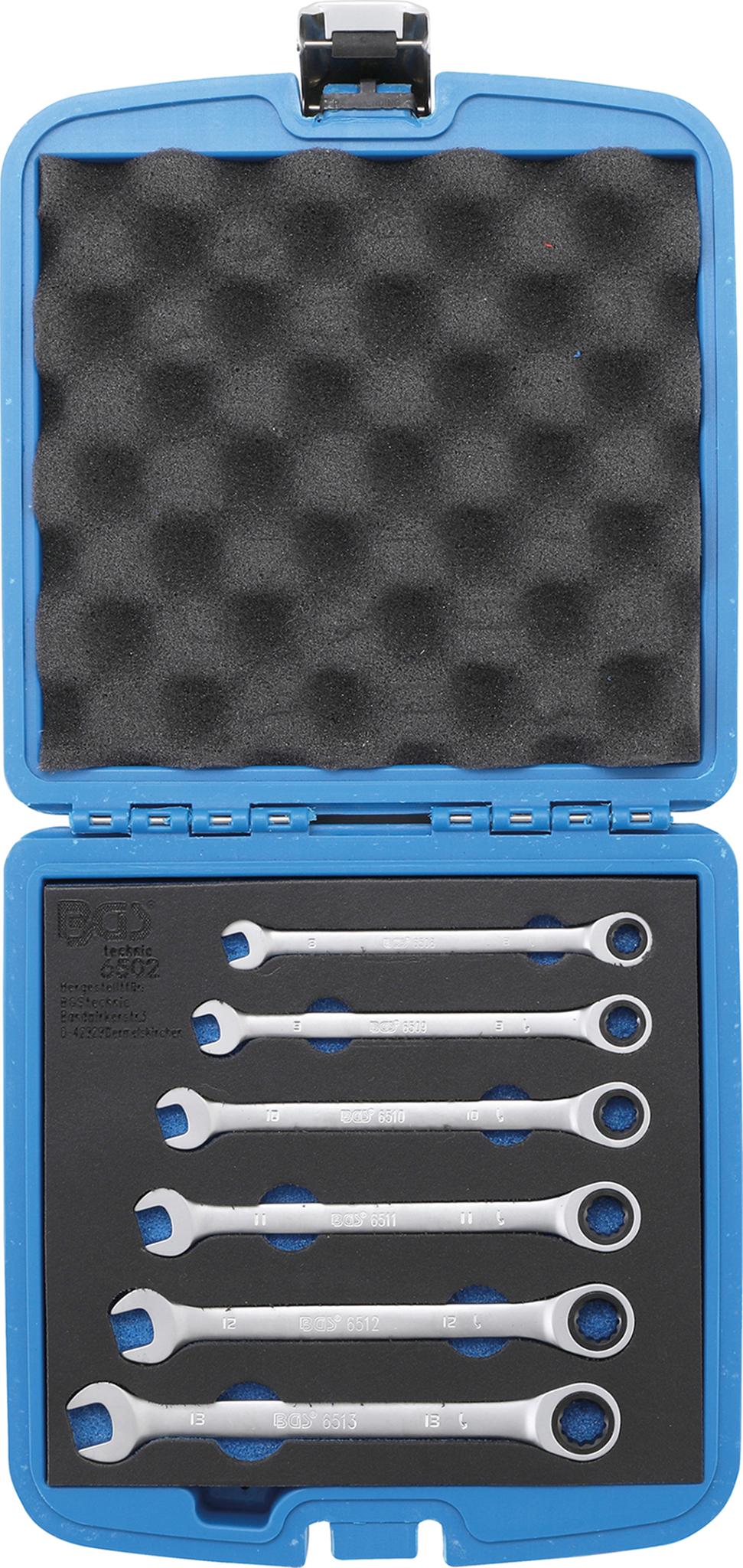 RATCHET COMBINATION WRENCH SET | 8 - 13 MM | 6 PCS. (6502)