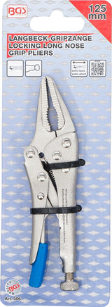 LOCKING LONG NOSE GRIP PLIERS | EXTRA SHORT | 125 MM (506)