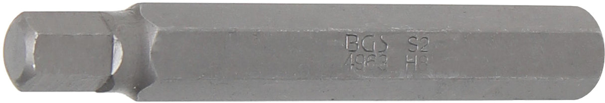 BIT | LENGTH 75 MM | 10 MM (3/8") DRIVE | INTERNAL HEXAGON 8 MM (4963)