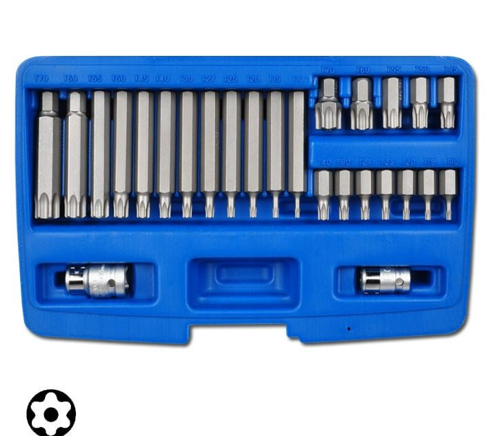 BIT SET | WITH HOLES | 10 MM (3/8") | T-STAR (TORX) | 26 PCS. (5022)