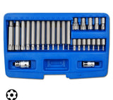 BIT SET | WITH HOLES | 10 MM (3/8") | T-STAR (TORX) | 26 PCS. (5022)