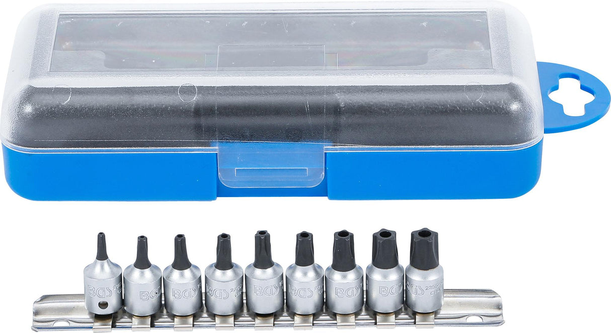 BIT SOCKET | 6.3 MM (1/4") DRIVE | TS-STAR TAMPERPROOF (FOR TORX PLUS) | 9 PCS. (2355)