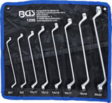 DOUBLE RING SPANNER SET | OFFSET | 6 X 7 - 20 X 22 MM | 8 PCS. (1209)