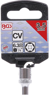 SOCKET, HEXAGON | 6.3 MM (1/4") DRIVE | 3.5 MM (2473)