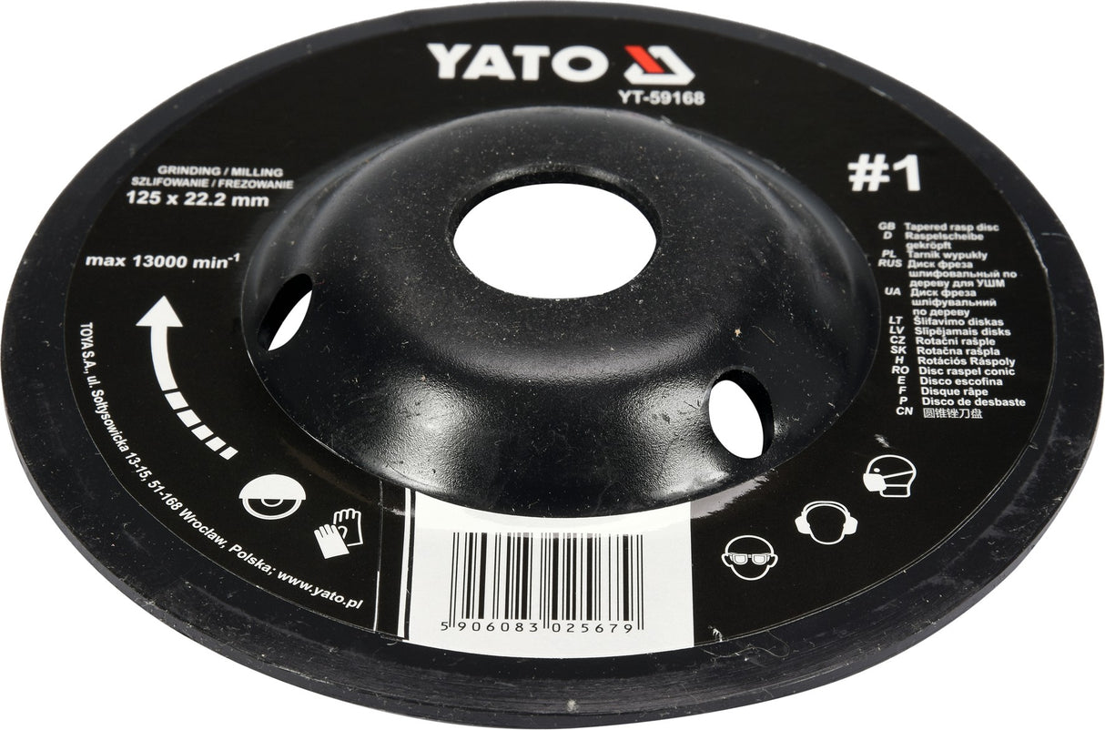 TAPERED RASP DISC 125MM NO1 (YT-59168)