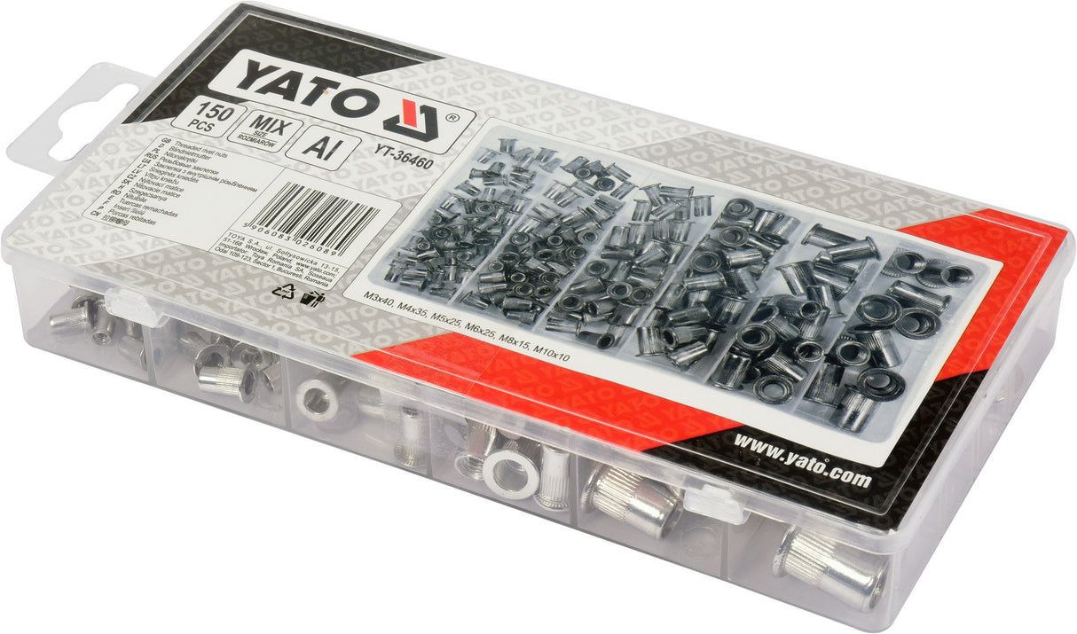 150 PCS M3-M10 MIXED THRE ALUMI RIV NUTS (YT-36460)