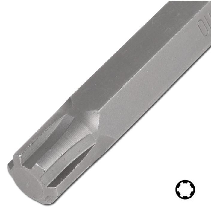 BIT | LENGTH 100 MM | 10 MM (3/8") DRIVE | SPLINE (FOR RIBE) M9 (4774)