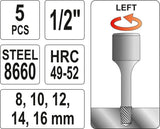 5 PCS BOLT EXTRACTOR SET (YT-0624)