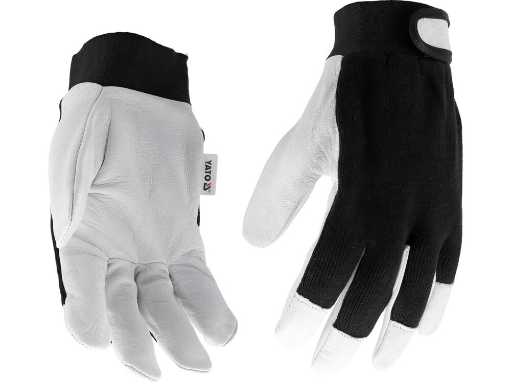 LEATHER ASSEMBLY GLOVES SIZE 8 BLACK (YT-74639)