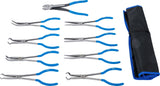 LONG / FLAT NOSE AND SPARK PLUG CONNECTOR PLIERS SET | EXTRA LONG | 9 PCS. (4401)