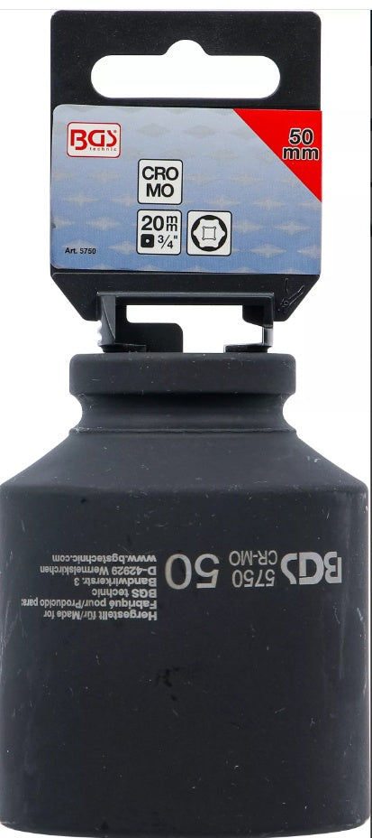 IMPACT SOCKET HEXAGON, DEEP | 20 MM (3/4") DRIVE | 50 MM (5750)