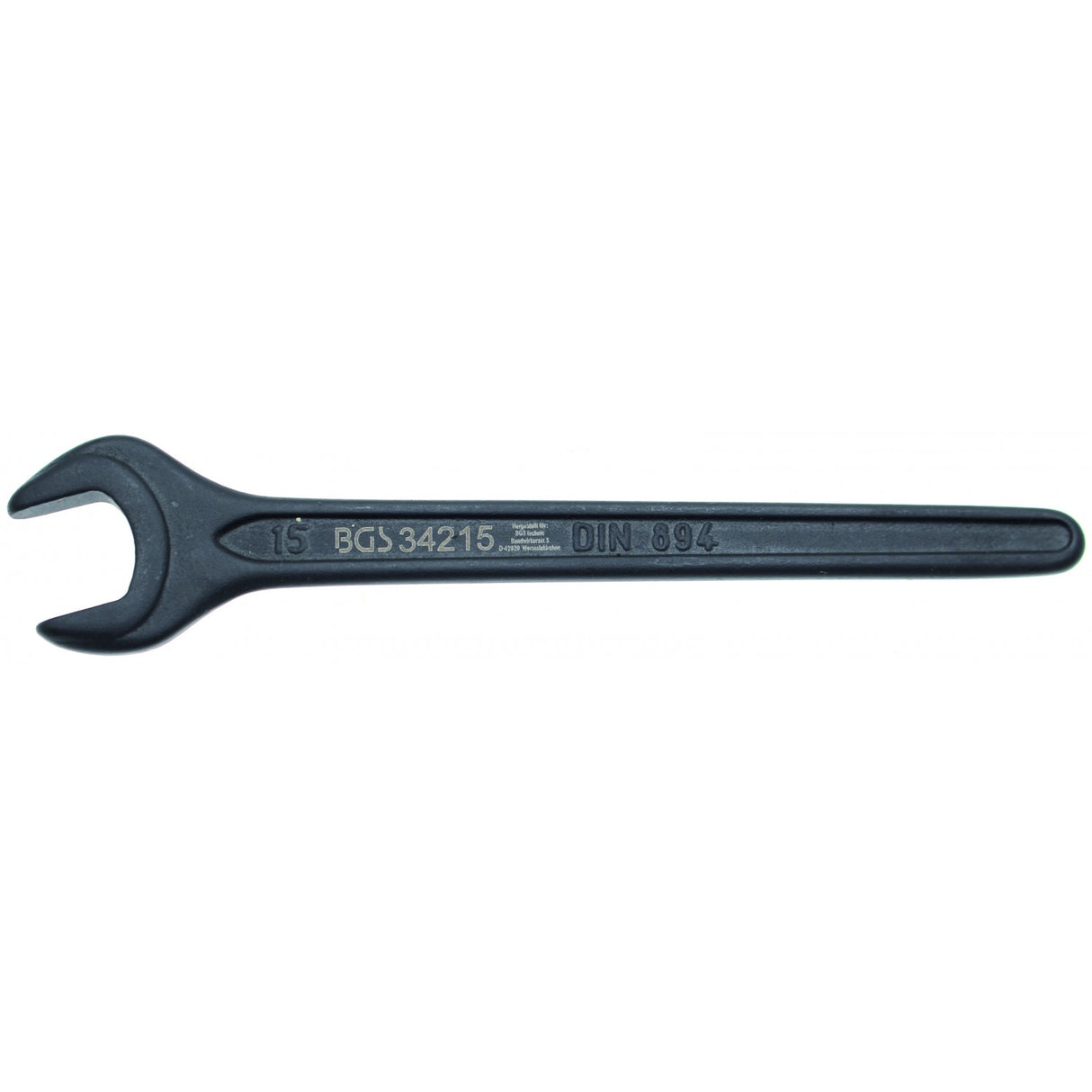 SINGLE OPEN END SPANNER | DIN 894 | 15 MM (34215)