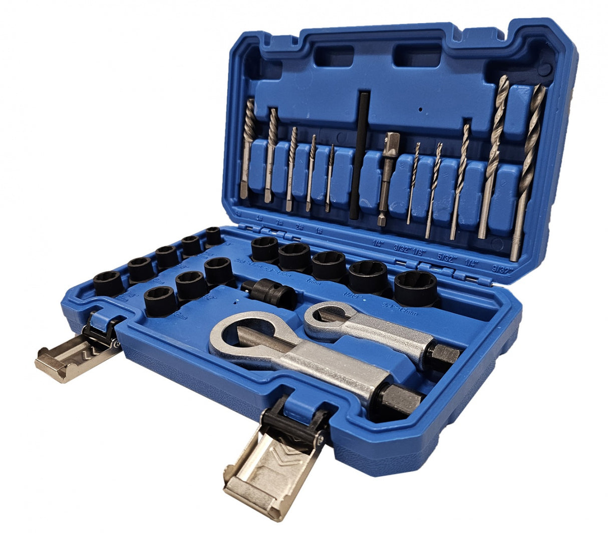 BOLT AND NUT EXTRACTOR SET WITH CUTTERS | CR-MO | 28 PCS. (BE28S)