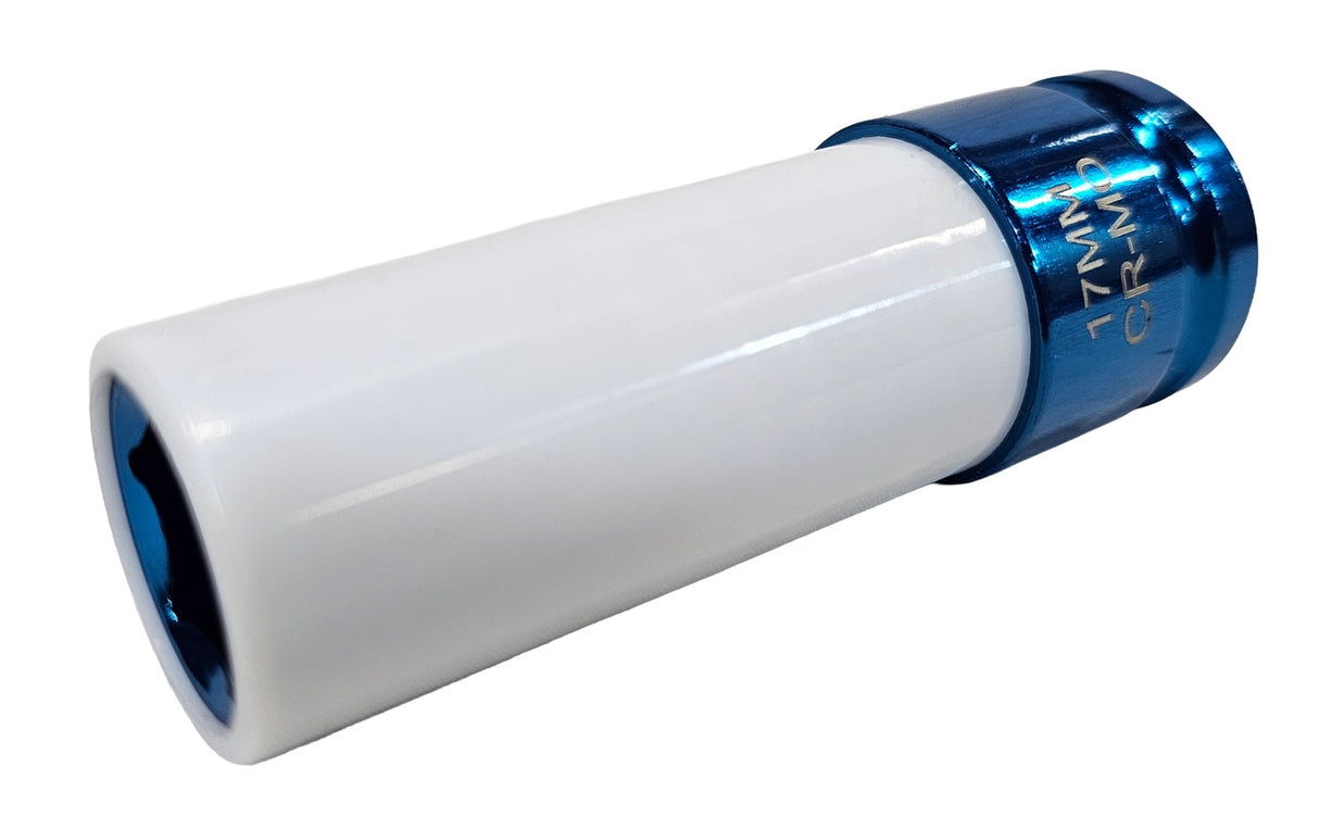 IMPACT SOCKET LONG THIN-WALLED | WITH PLASTIC PROTECTION | 12.5 MM (1/2") | 17 MM (H5017)