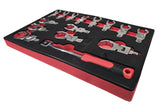 SET OF INSERTED FLEX WRENCHES | FOR BRAKE HOSES | 9 - 24 MM | 15 PCS. (FNW15S)