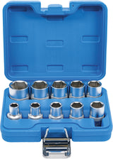 SOCKET SET, HEXAGON | 12.5 MM (1/2") DRIVE | INCH SIZES | 10 PCS. (2434)