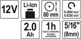 POLISHER 12V 80MM 2 SPEED - 2AH (YT-82903)