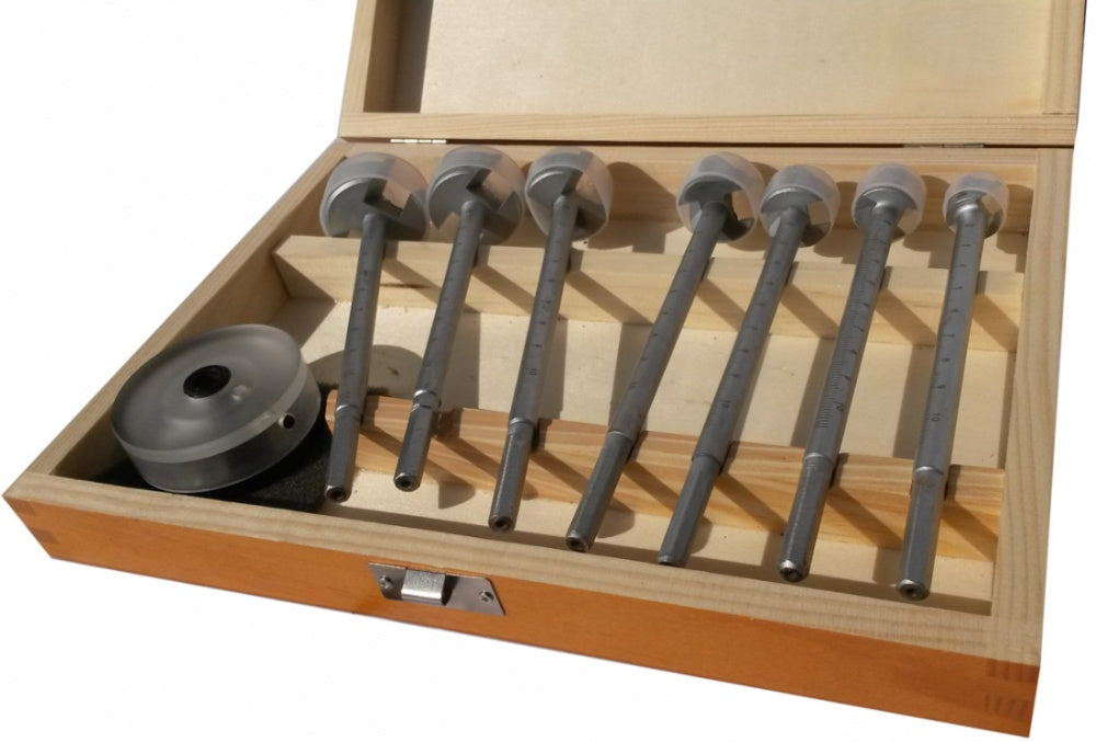 MULTIFUNCTIONAL DEEP POSITIONING DRILL BITS/BURRS 16-35 MM DEPTH LIMITED BY LED, 8 PCS. (SK8612)