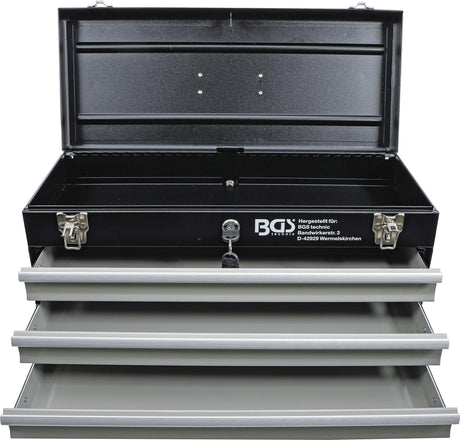 METAL TOOL CASE, EMPTY | 3 DRAWERS (3312)