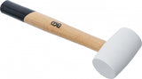 RUBBER MALLET | HICKORY HANDLE | WHITE HEAD | Ø 48 MM | 250 G (70138)