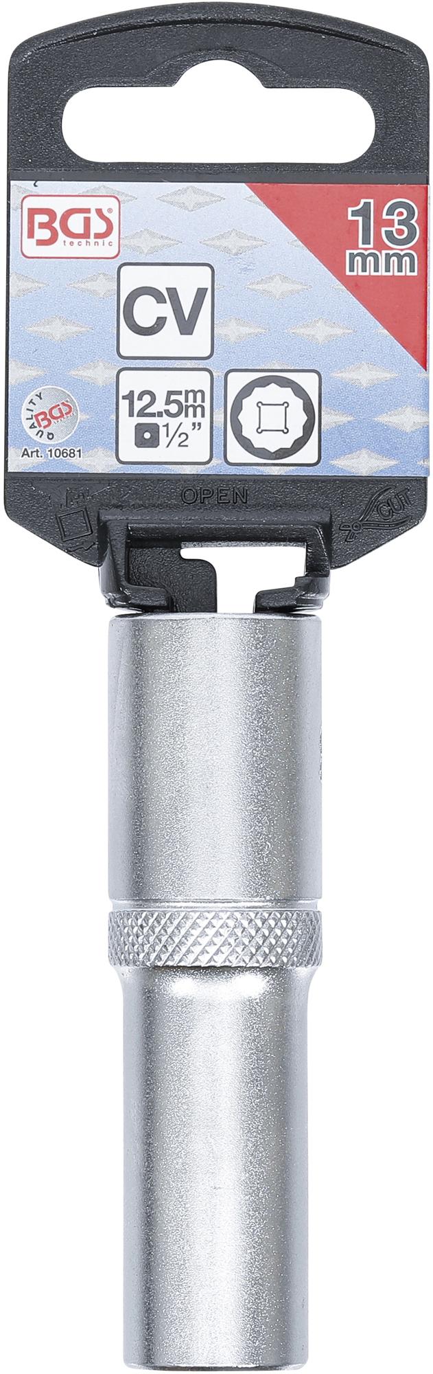 SOCKET, 12-POINT, DEEP | 12.5 MM (1/2") DRIVE | 13 MM (10681)