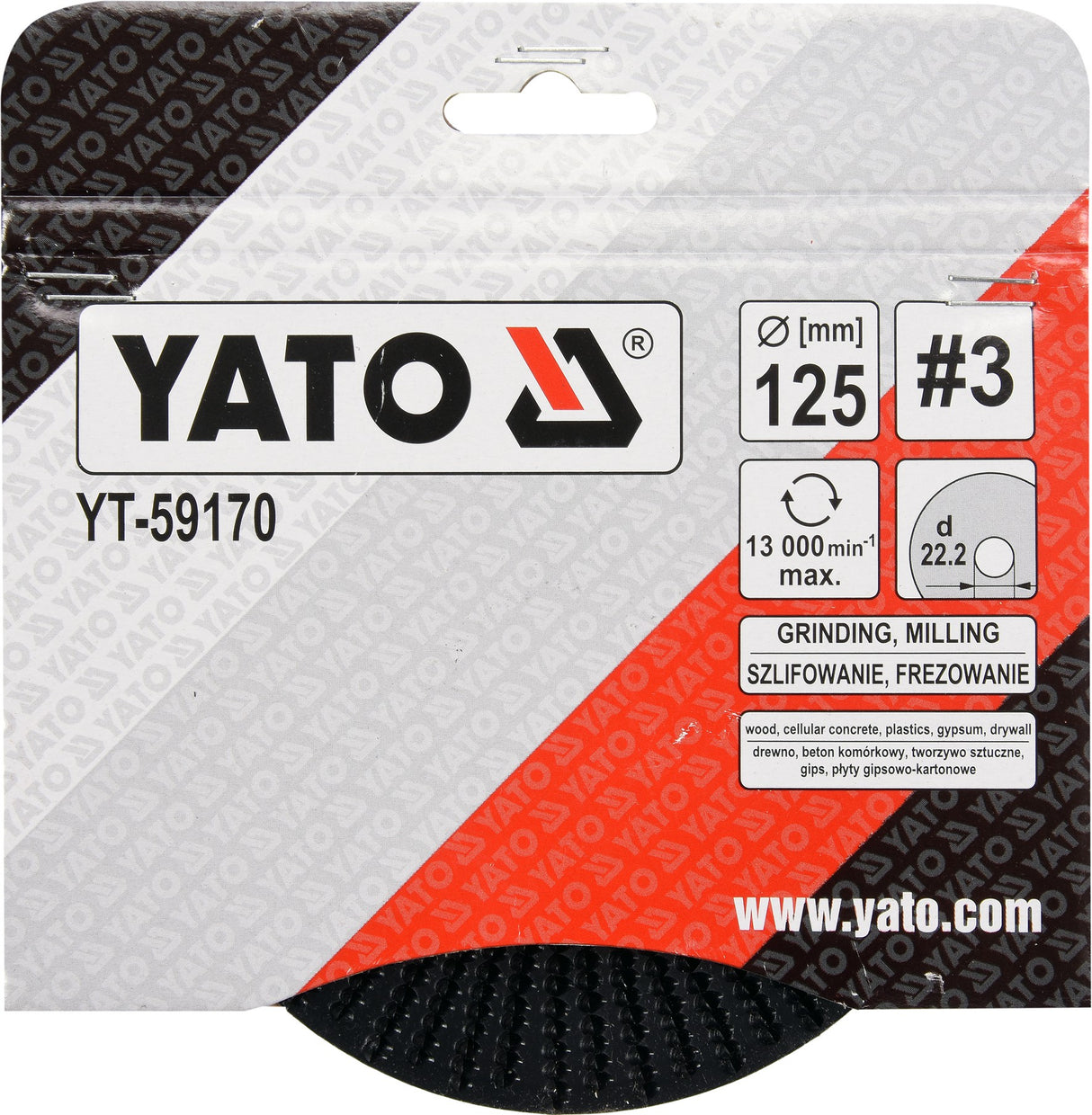 TAPERED RASP DISC 125MM NO3 (YT-59170)