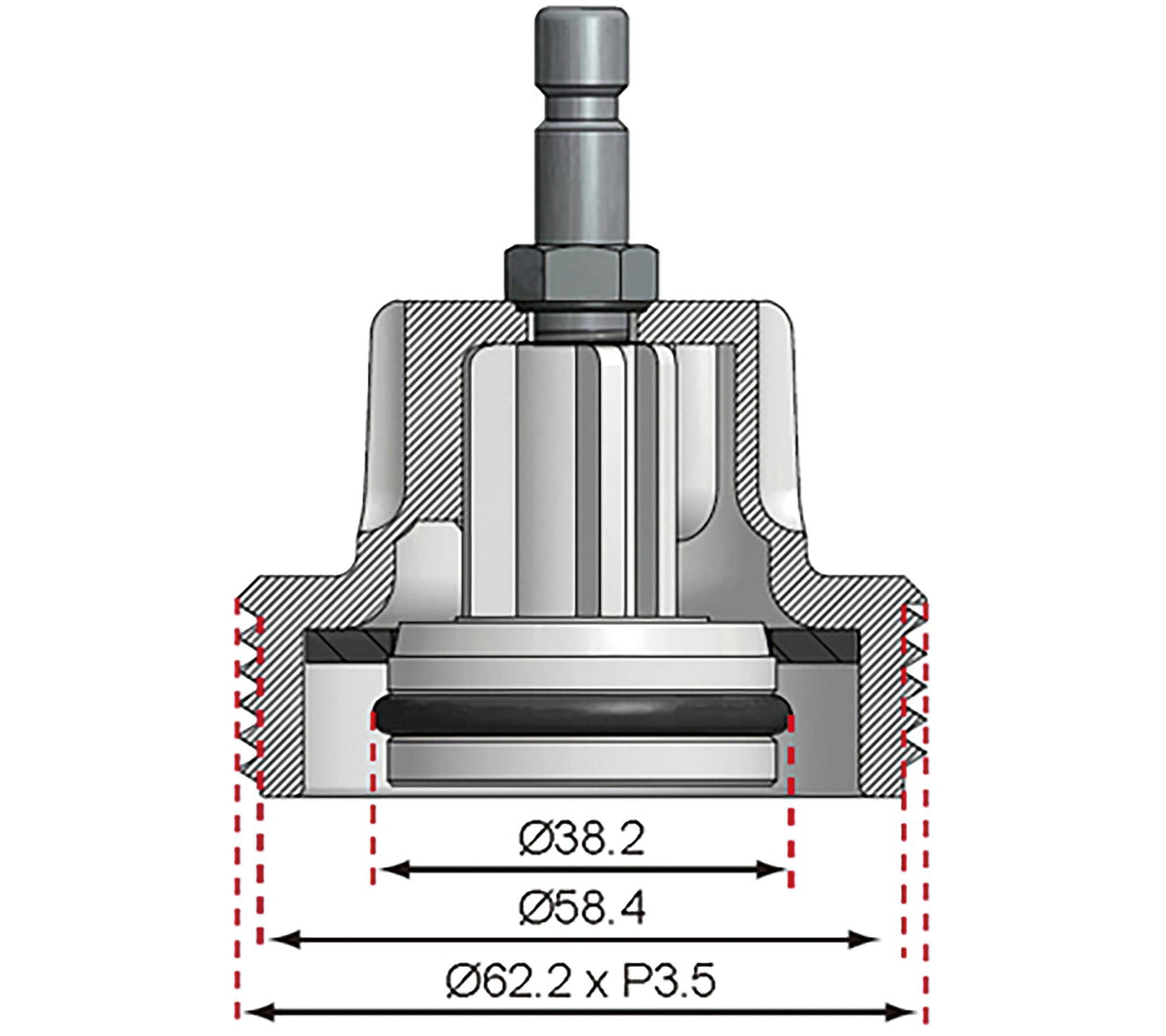 ADAPTOR NO. 9 FOR BGS 8027, 8098 | FOR AUDI, BMW, PORSCHE, VW (8027-9)