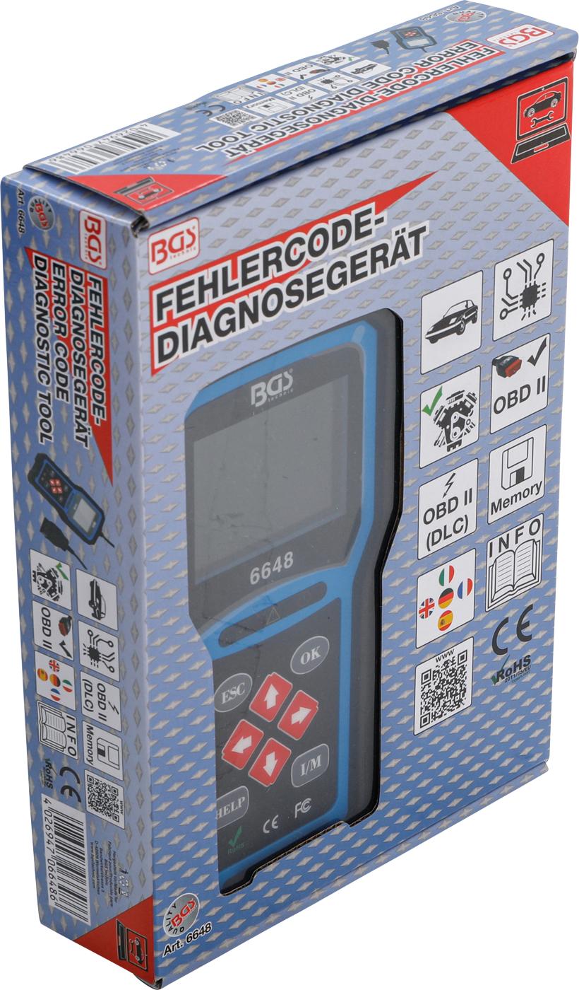 OBD 2 (EOBD) ERROR CODE DIAGNOSTIC TOOL (6648)