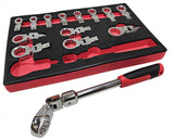 SET OF INSERTED FLEX RING WRENCHES | 9 - 24 MM | 15 PCS. (DRS15)