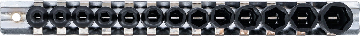 IMPACT SOCKET SET, HEXAGON | 6.3 MM (1/4") DRIVE | 4 - 14 MM | 13 PCS. (5296)