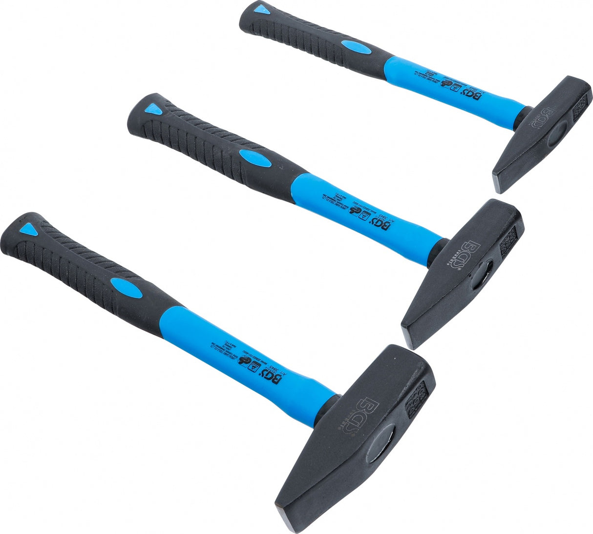 MACHINIST'S HAMMER SET | FIBREGLAS SHAFT | DIN 1041 | 300 / 500 / 800 G | 3 PCS. (3845)