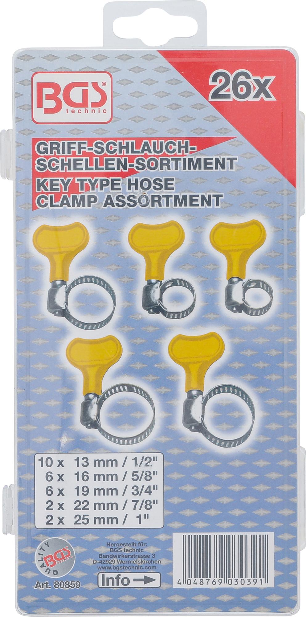 HANDLE HOSE CLAMPS ASSORTMENT | 26 PCS. (80859)