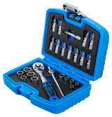 SOCKET AND RATCHET SET | 6.3 MM (1/4") | 24 PCS. (74713)