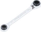 DOUBLE ENDED RATCHET WRENCH | 4-IN-1 | 10 X 13-17 X 19 MM (30007)