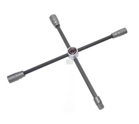 FOUR-WAY WHEEL WRENCH FOR TRUCKS | 24 X 27 - 32 X 20 MM (3/4") (1458)