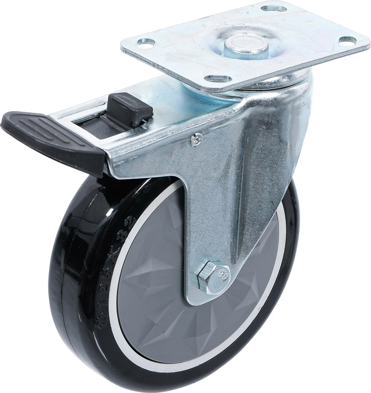 SWIVEL CASTOR | WITH ASSEMBLY PLATE AND BRAKE | FOR BGS 4235, 6070 (4235-2)