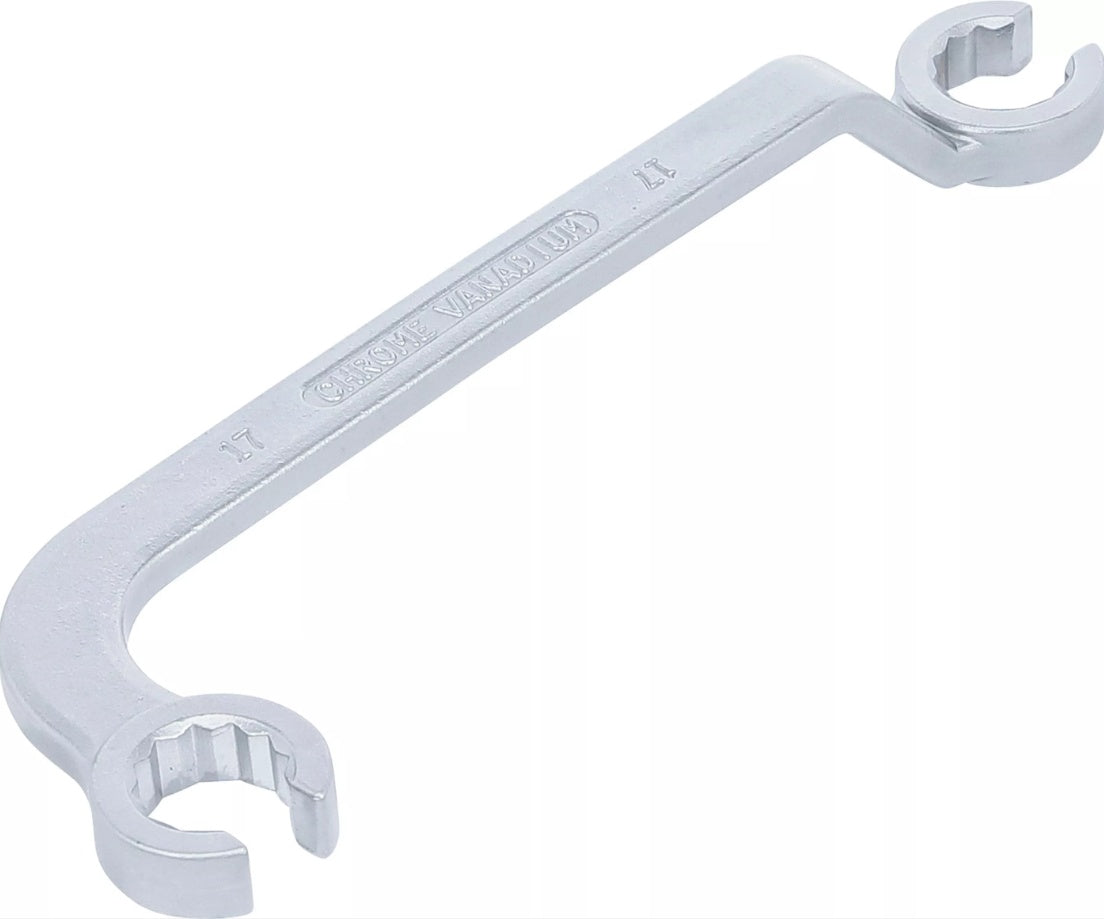 DOUBLE RING SPANNER, OPEN | FOR DIESEL INJECTOR PIPES | 17 MM (8291)