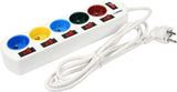 EXTENSION CORD W. GROUND W. SWITCH 4S 3M (72460)