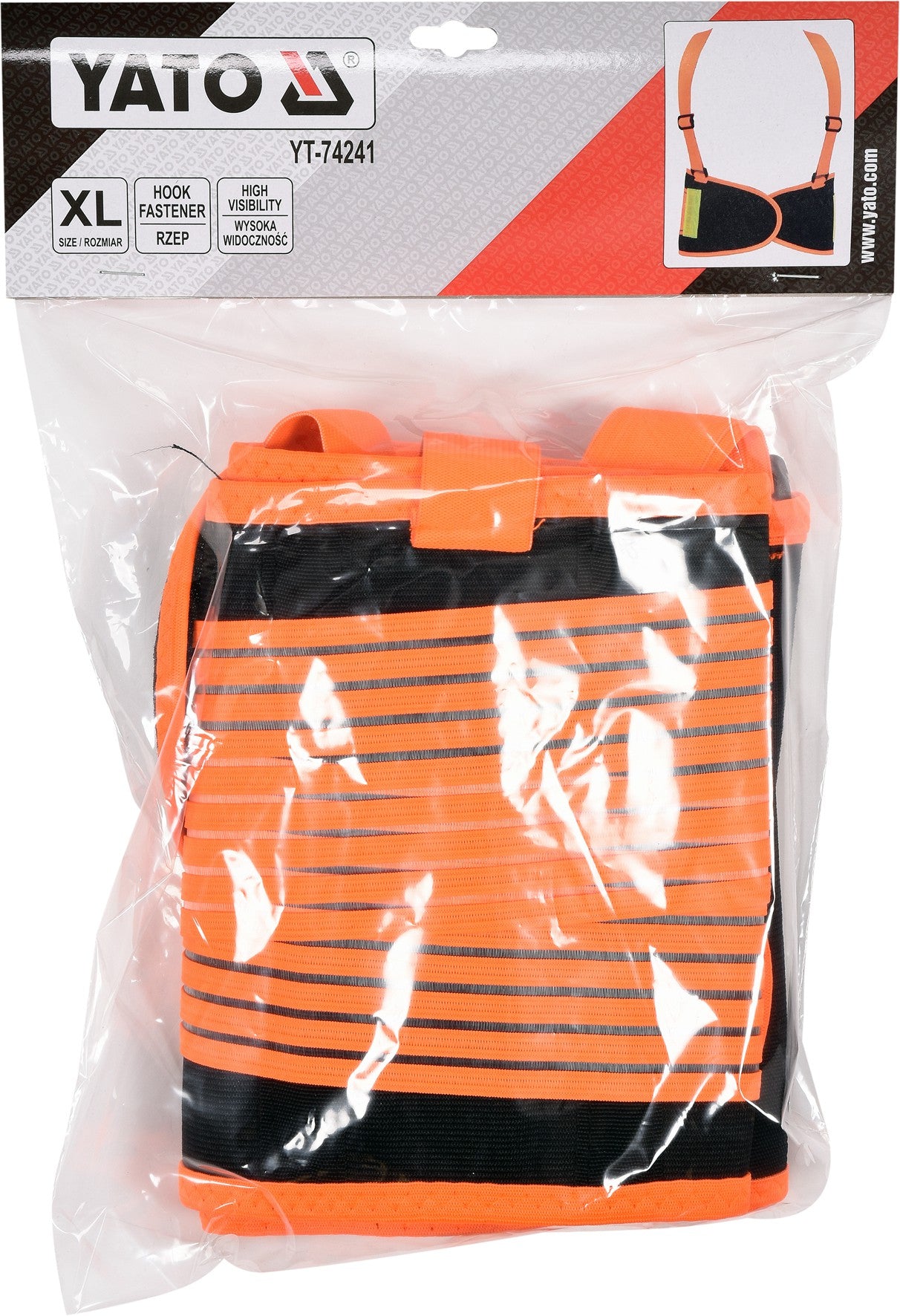 HIGH VISIBILITY BACK SUPPORT BELT,ORANGE (YT-74241)